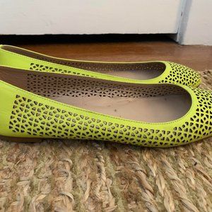 J. Crew Neon Yellow Flats